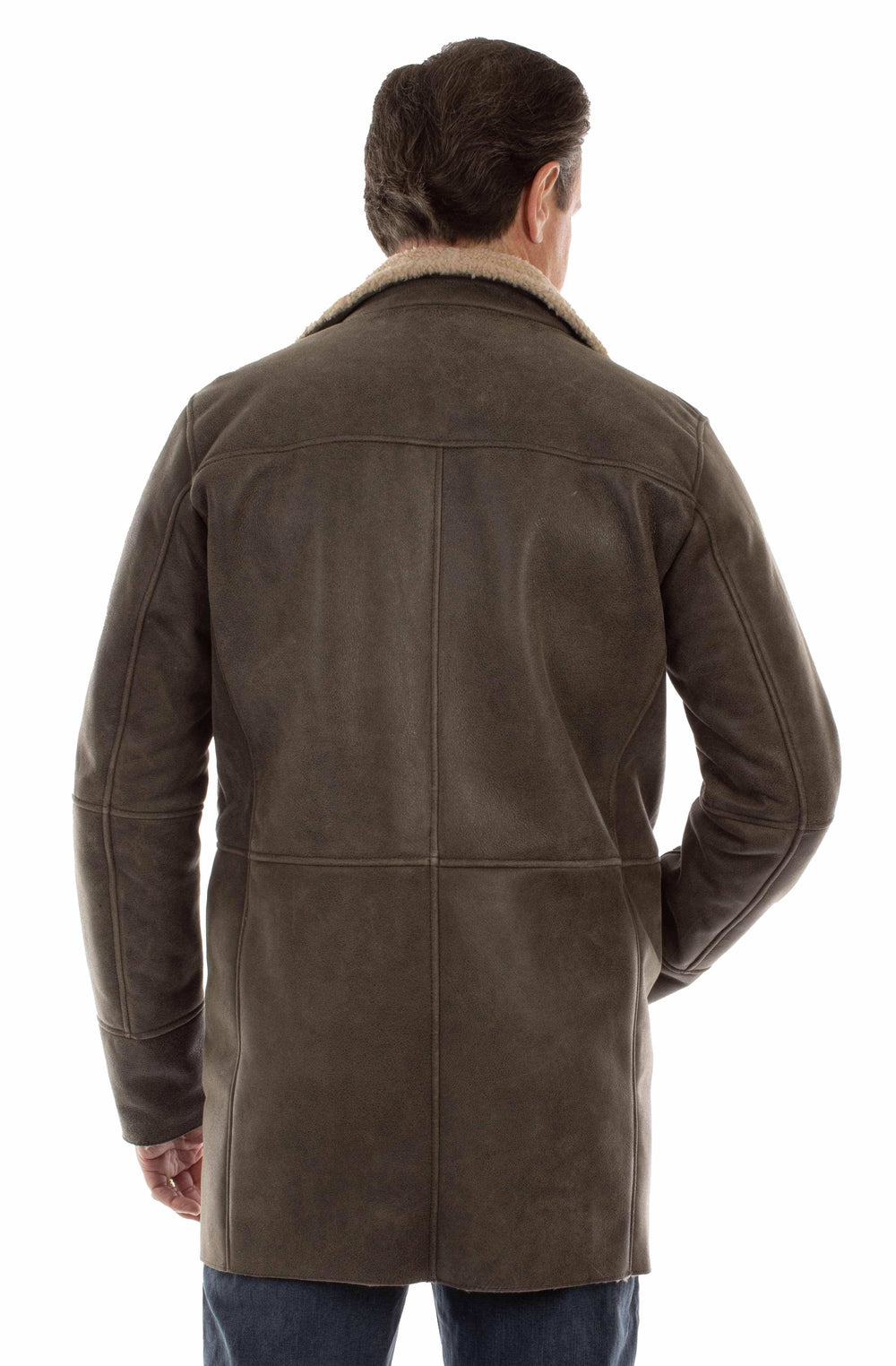 leatherwear mens light grey 100% leather men's jacket - Scully Leather - Flyclothing LLC