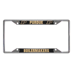 Purdue Boilermakers Chrome Metal License Plate Frame, 6.25in x 12.25in - Purdue