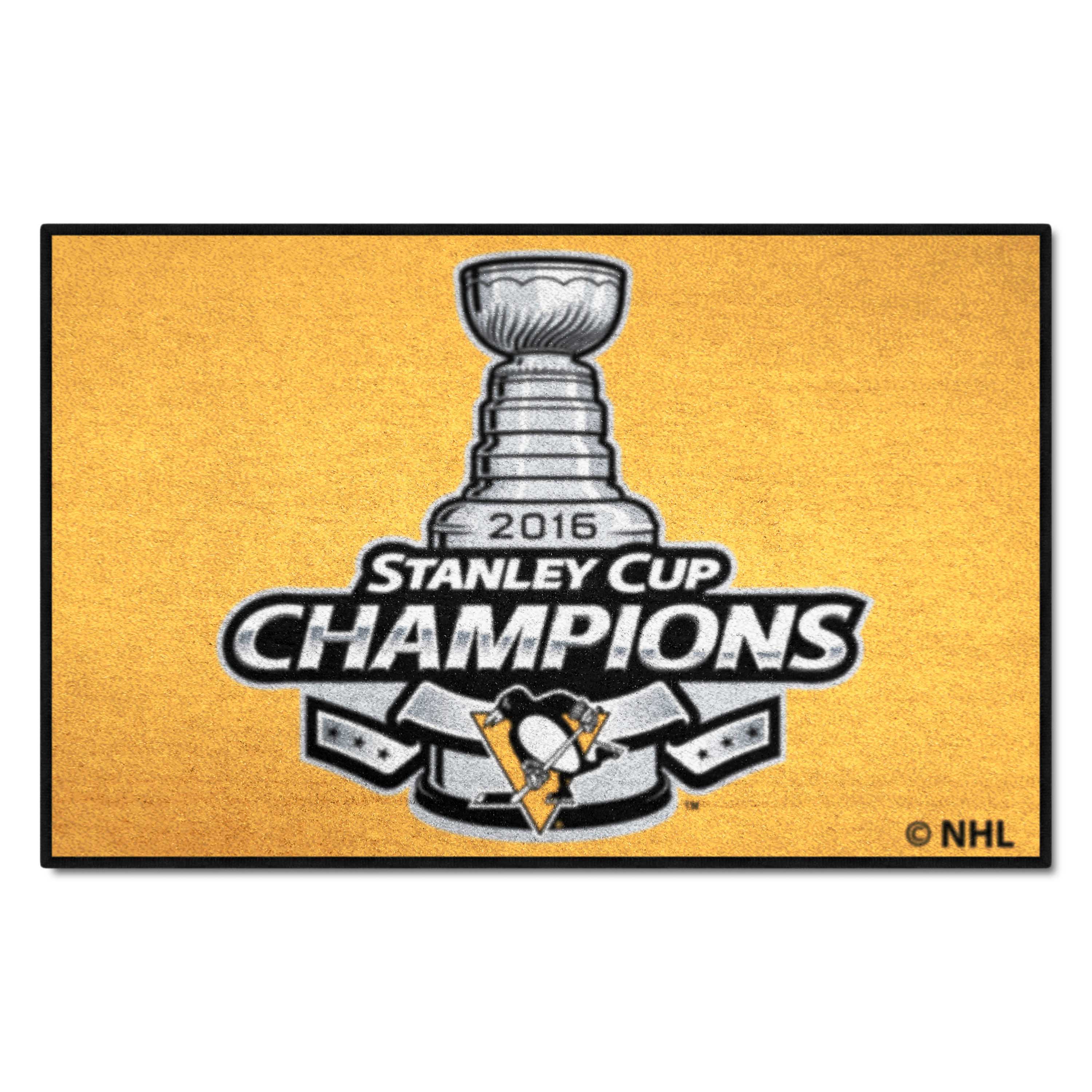 Pittsburgh Penguins Starter Mat Accent Rug - 19in. x 30in., 2016 NHL Stanley Cup Champions - Pittsburgh Penguins