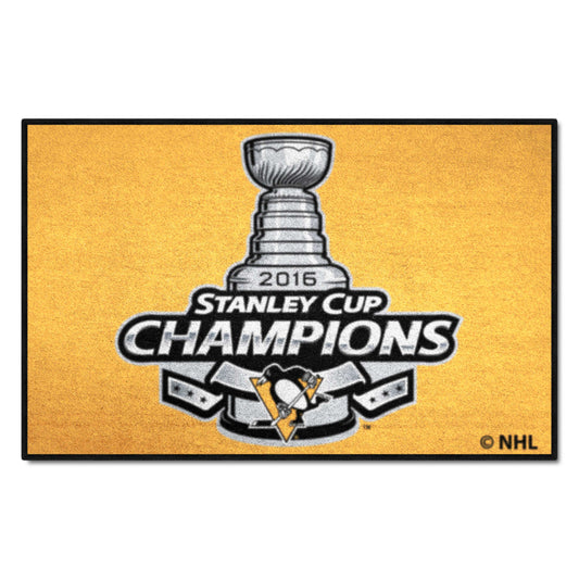 Pittsburgh Penguins Starter Mat Accent Rug - 19in. x 30in., 2016 NHL Stanley Cup Champions - Pittsburgh Penguins