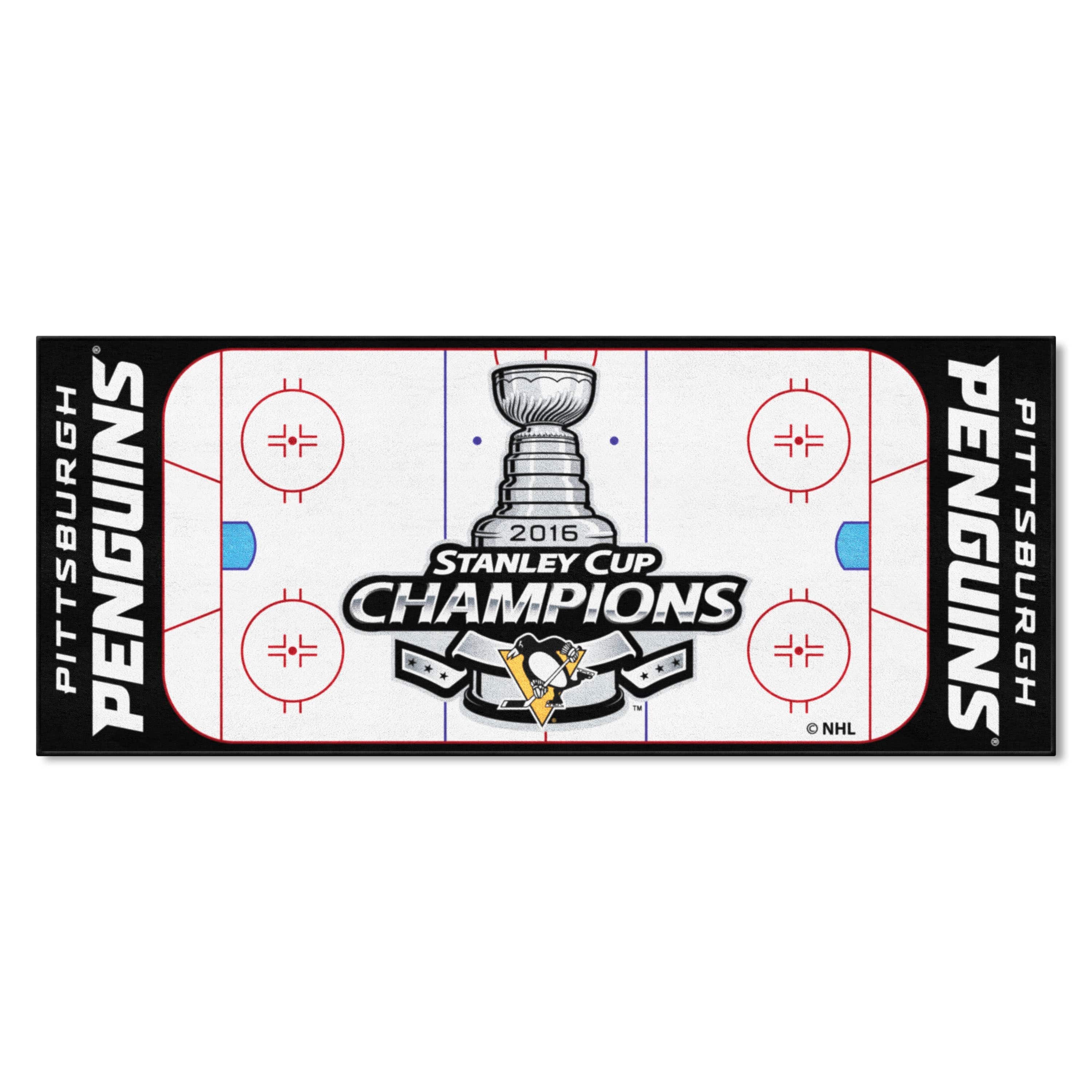 Pittsburgh Penguins Field Runner Mat - 30in. x 72in., 2016 NHL Stanley Cup Champions - Pittsburgh Penguins