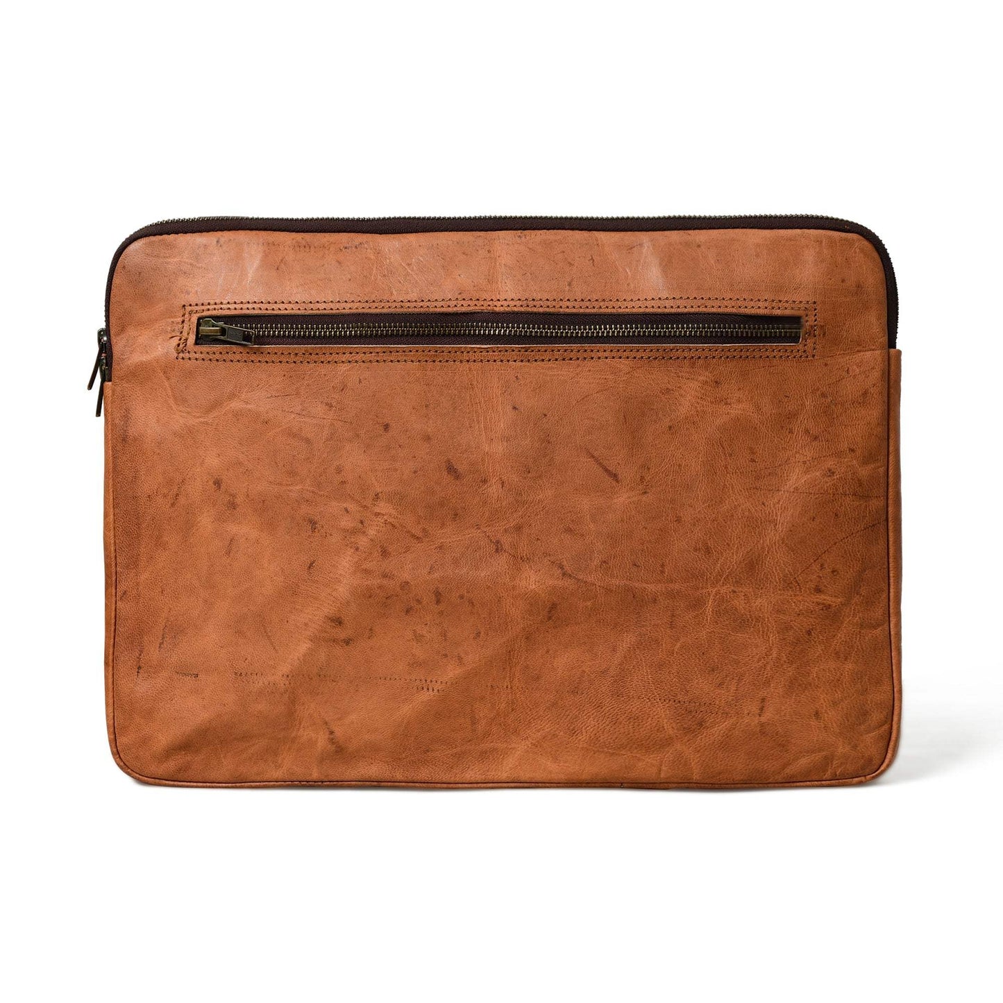 Zento Laptop Sleeve - Tan Brown - Classy Leather Bags - Flyclothing LLC