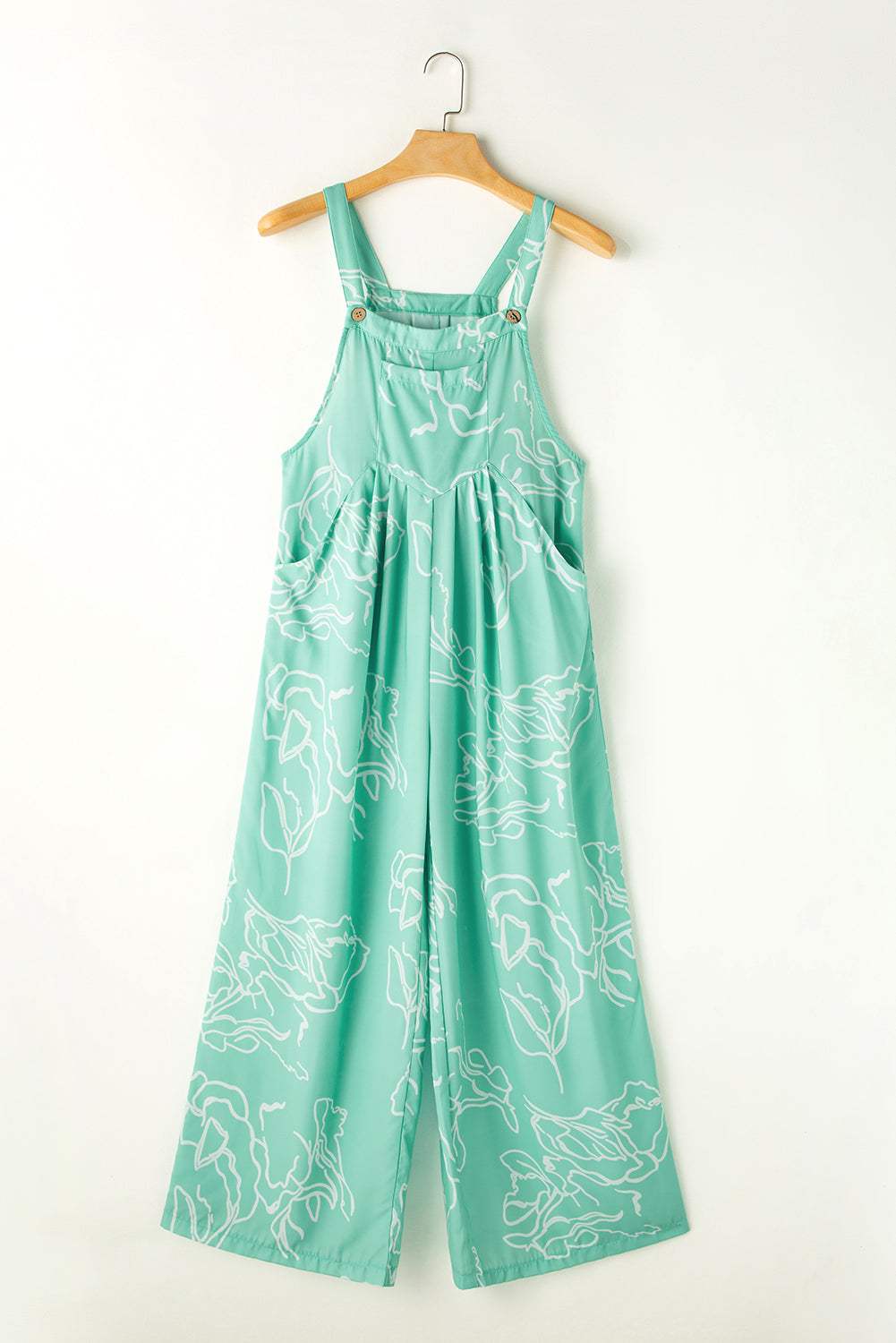 Printed Wide Strap Jumpsuit - Trendsi - Flyclothing LLC