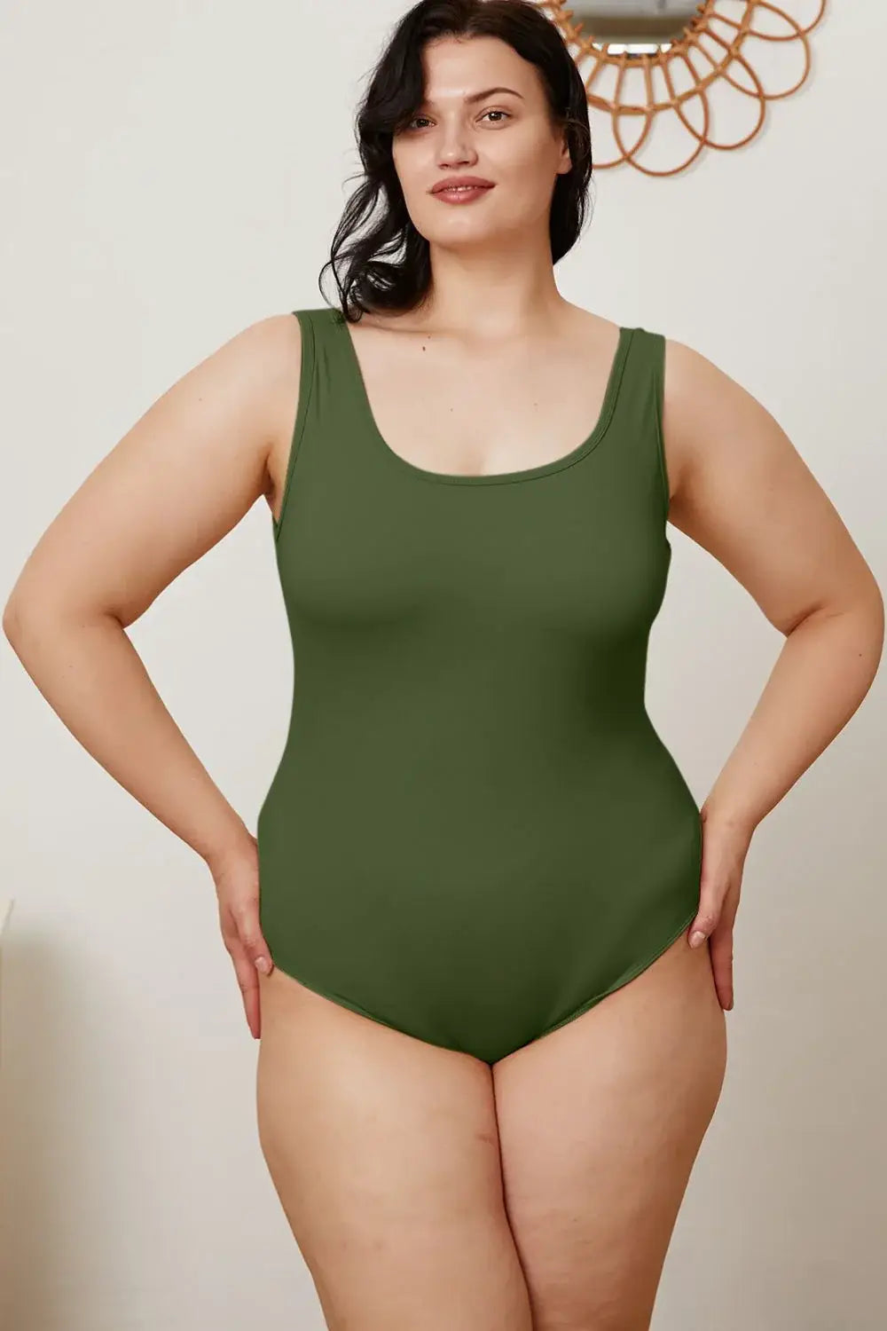 Basic Bae Full Size Square Neck Sleeveless Bodysuit - ShopBasicbae - Flyclothing LLC