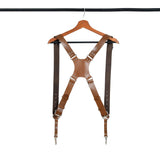 Double Camera Strap Harness- Brown - Classy Leather Bags - Flyclothing LLC