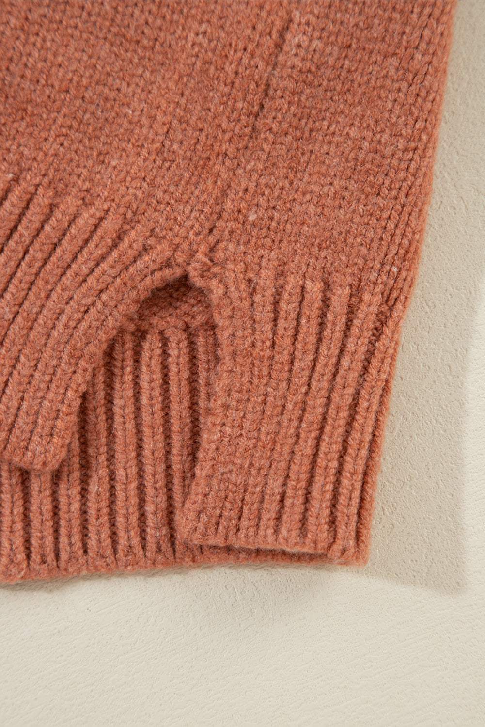 Slit Open Front Dropped Shoulder Cardigan - Trendsi - Flyclothing LLC
