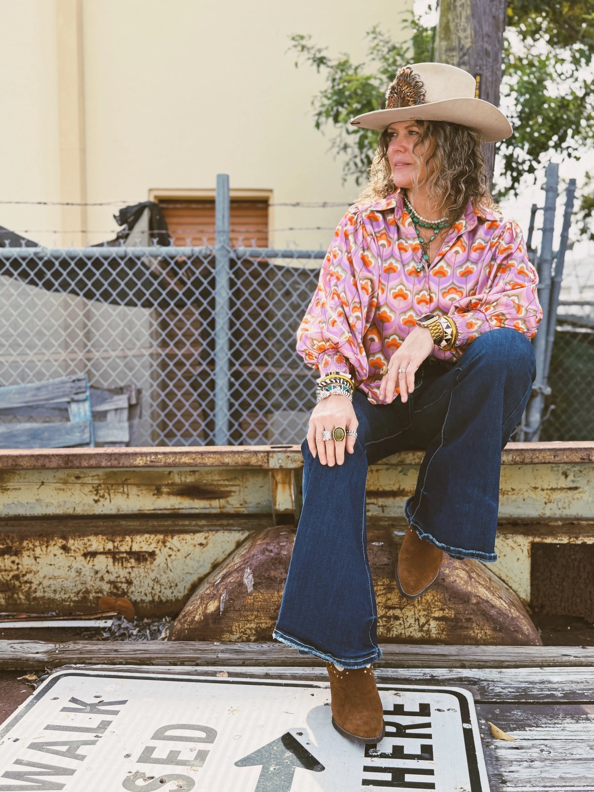 Room At The Top Balloon Sleeve Button Up Blouse - Lil Bee's Bohemian - Flyclothing LLC