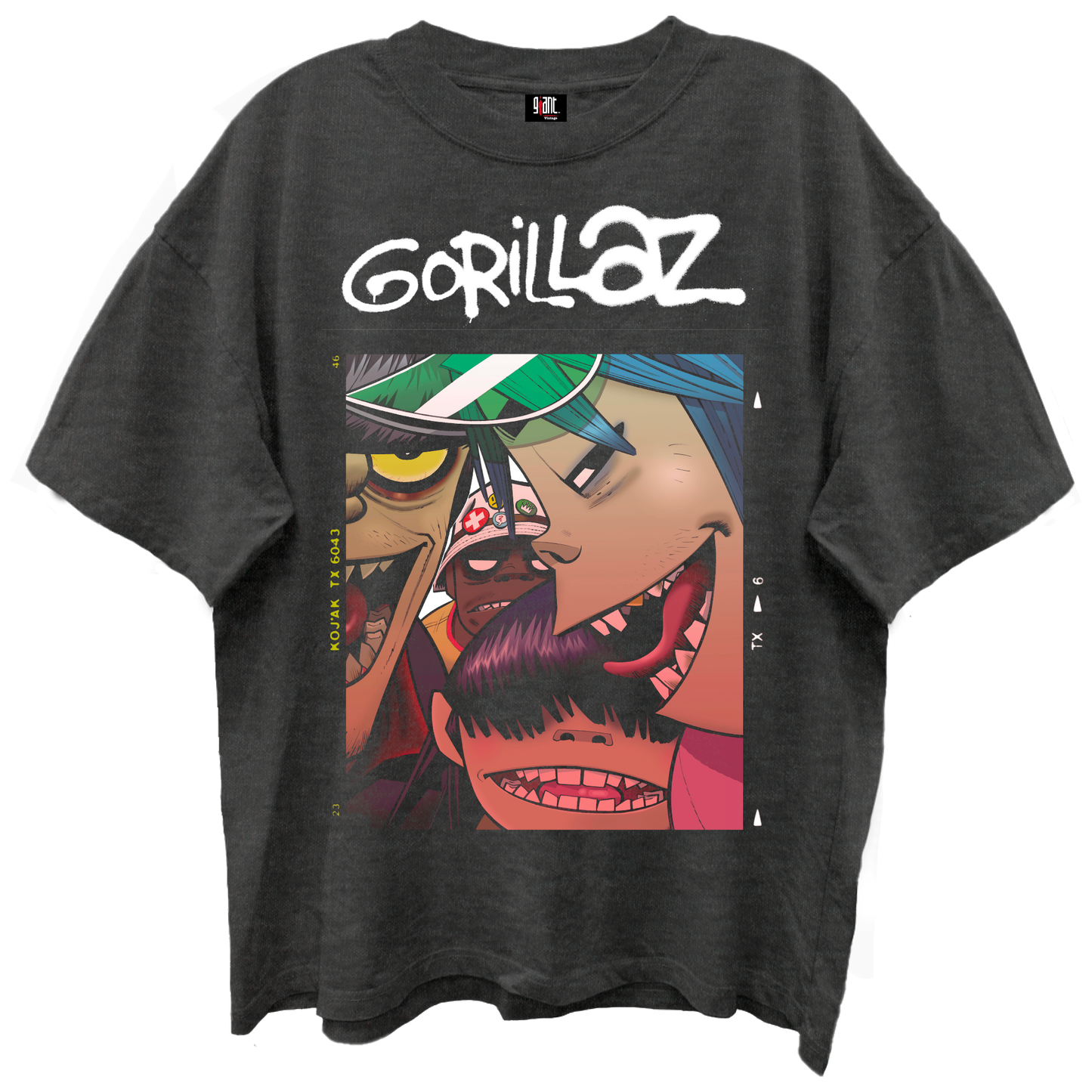 GORILLAZ POLAROID SLIDE VINTAGE BLACK T-SHIRT/GIANT VINTAGE
