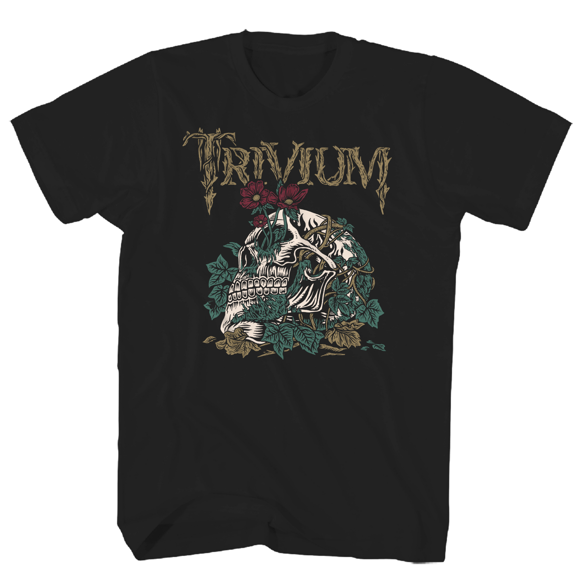 TRIVIUM SKELETON HEAD BLACK TEE
