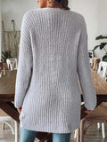 Open Front Long Sleeve Cardigan - Trendsi