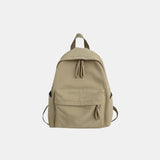Zip Cotton Backpack Bag - Trendsi