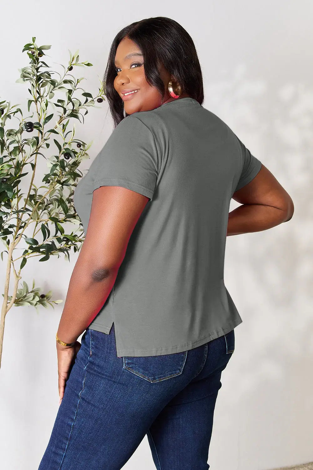 Basic Bae Full Size Round Neck Short Sleeve T-Shirt - ShopBasicbae - Flyclothing LLC