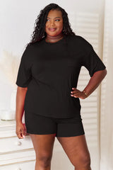 Basic Bae Full Size Soft Rayon Half Sleeve Top and Shorts Set - ShopBasicbae - Flyclothing LLC