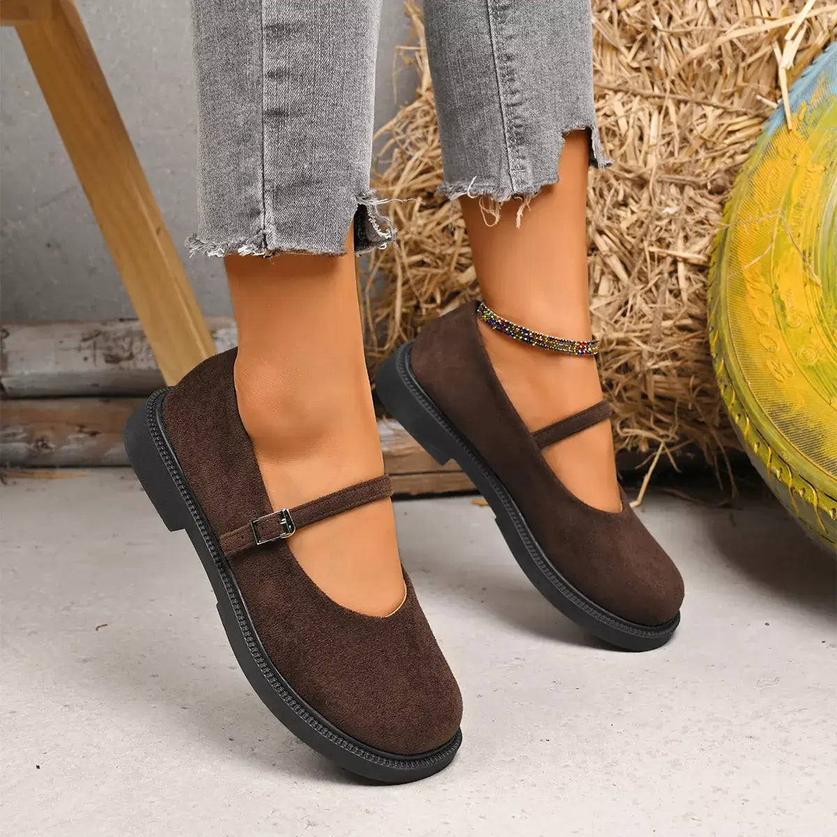 Round Toe Slip-Ons - Trendsi - Flyclothing LLC