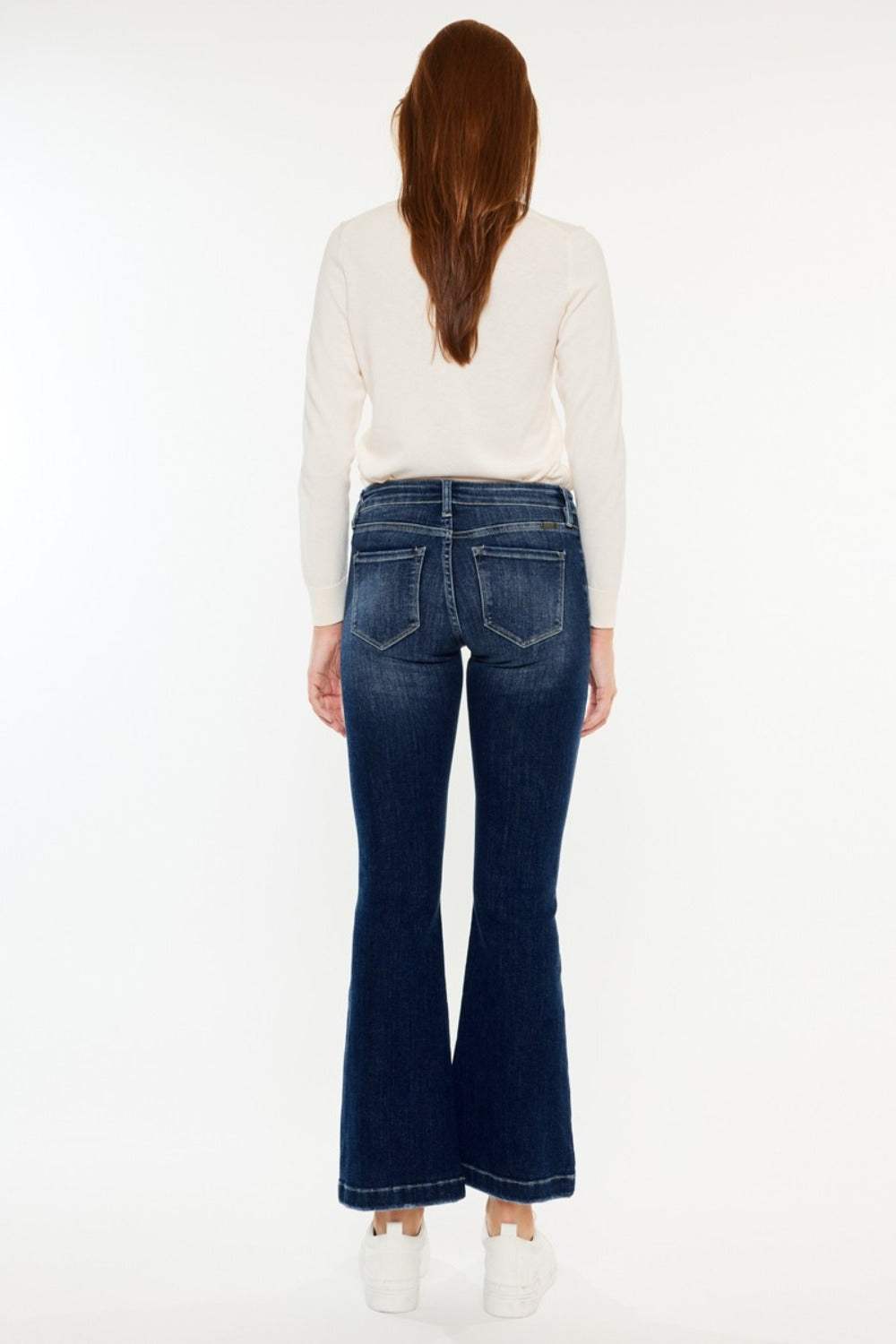 Kancan Mid Rise Button Fly Flare Jeans - Trendsi - Flyclothing LLC