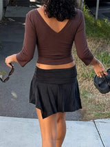 Slim Fit Long Sleeve T-Shirt - Trendsi - Flyclothing LLC