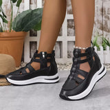 Cutout Platform Sneakers - Trendsi - Flyclothing LLC