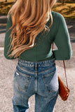 Surplice Long Sleeve Bodysuit - Trendsi - Flyclothing LLC