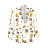 Baha Ranch Vintage Cowgirl Collage Women's Western Blazer in White - Baha Ranch Western Wear - Flyclothing LLC