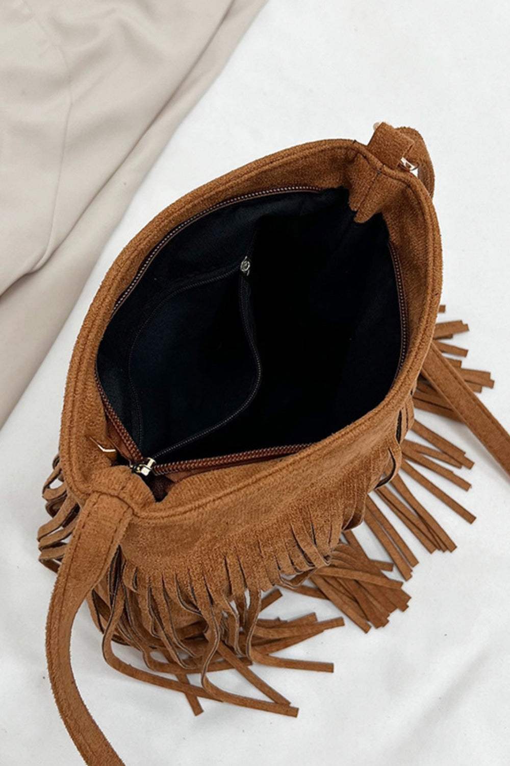 Suede Fringe Shoulder Bag - Trendsi - Flyclothing LLC