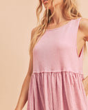 Aemi + Co Round Neck Mini Tank Dress - Trendsi