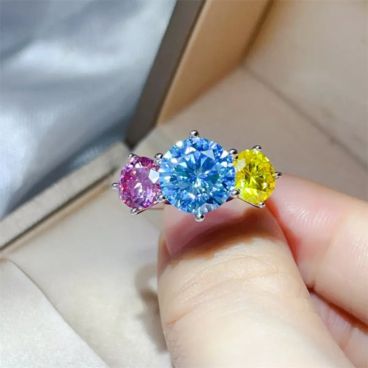5 Carat Moissanite 925 Sterling Silver Ring - Trendsi - Flyclothing LLC