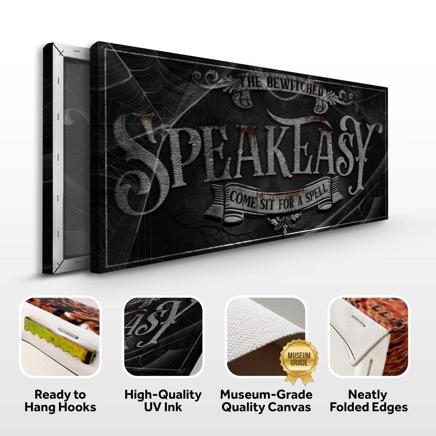 Wicked Witches' Graveyard Bar Halloween Sign III - Tailored Canvases - Flyclothing LLC