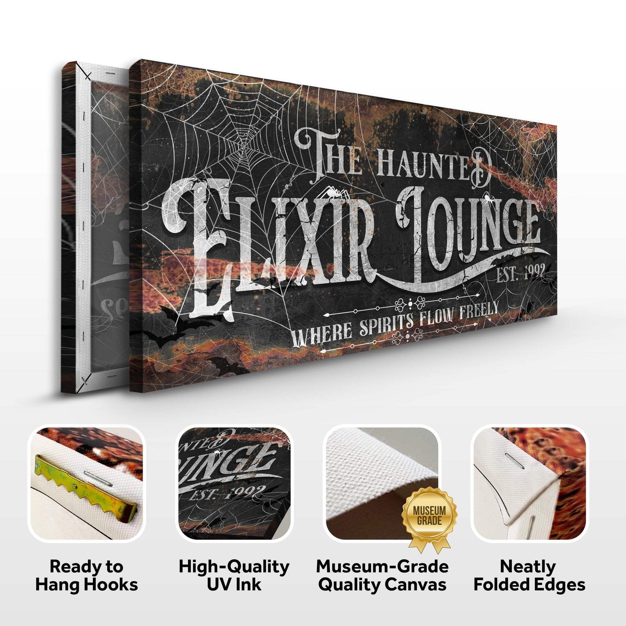 The Haunted Elixir Lounge Halloween Sign III - Tailored Canvases - Flyclothing LLC