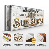 Personalized She Shed Sign X - Tailored Canvases - Flyclothing LLC