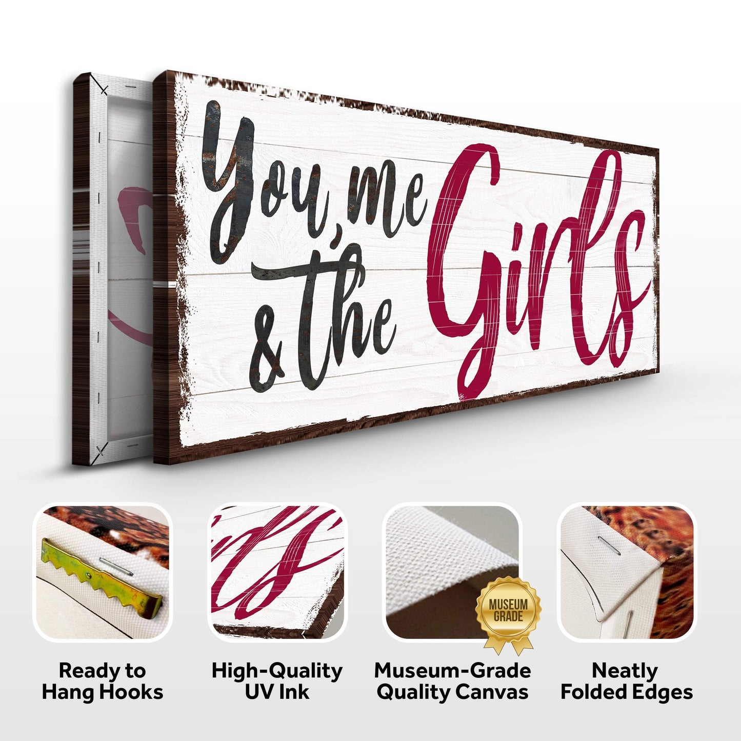 You, Me And The Girls Sign III - Tailored Canvases - Flyclothing LLC