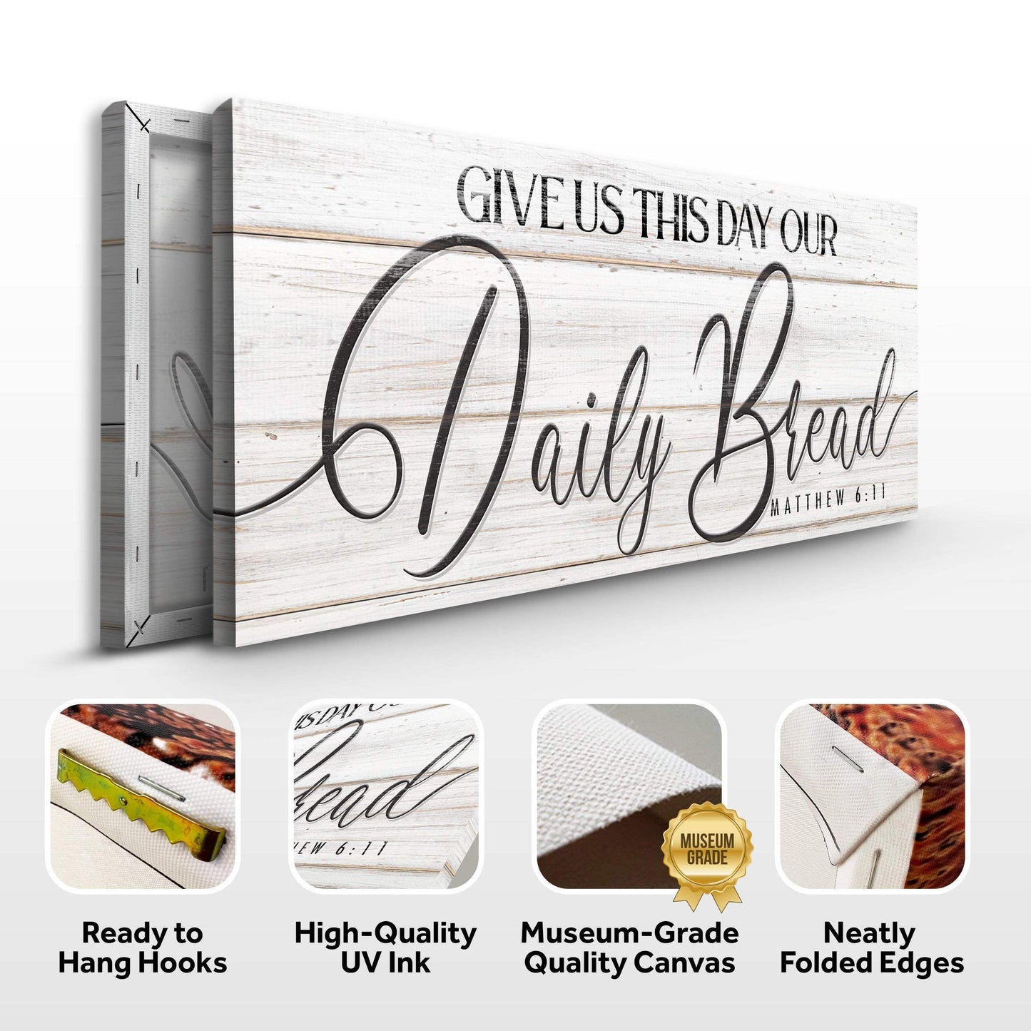 Give Us This Day Our Daily Bread Faith Sign III - Tailored Canvases - Flyclothing LLC