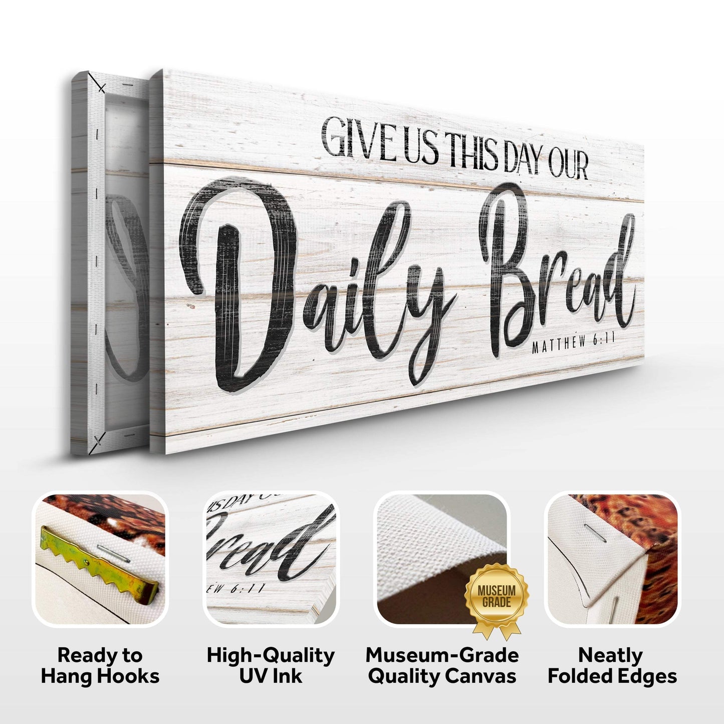 Give Us This Day Our Daily Bread Faith Sign II - Tailored Canvases - Flyclothing LLC