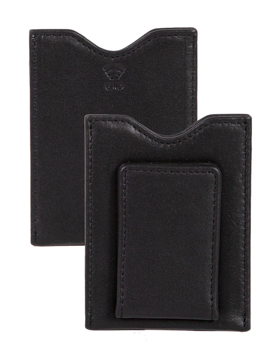 Scully Leather Black Money Clip
