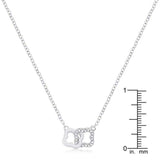 .21 Ct Rhodium Necklace with Floral Links - JGI - Flyclothing LLC