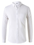 Men's Plus Size Button Down Collared Neck Shirt - Trendsi