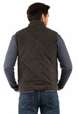 Leatherwear mens 100% leather Charcoal Men's zip front vest - Scully Leather - Flyclothing LLC