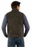 Leatherwear mens 100% leather Charcoal Men's zip front vest - Scully Leather - Flyclothing LLC