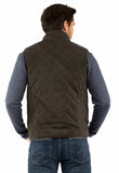 Leatherwear mens 100% leather Charcoal Men's zip front vest - Scully Leather - Flyclothing LLC