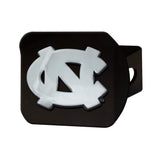 North Carolina Tar Heels Black Metal Hitch Cover with Metal Chrome 3D Emblem - North Carolina Tar Heels - Flyclothing LLC