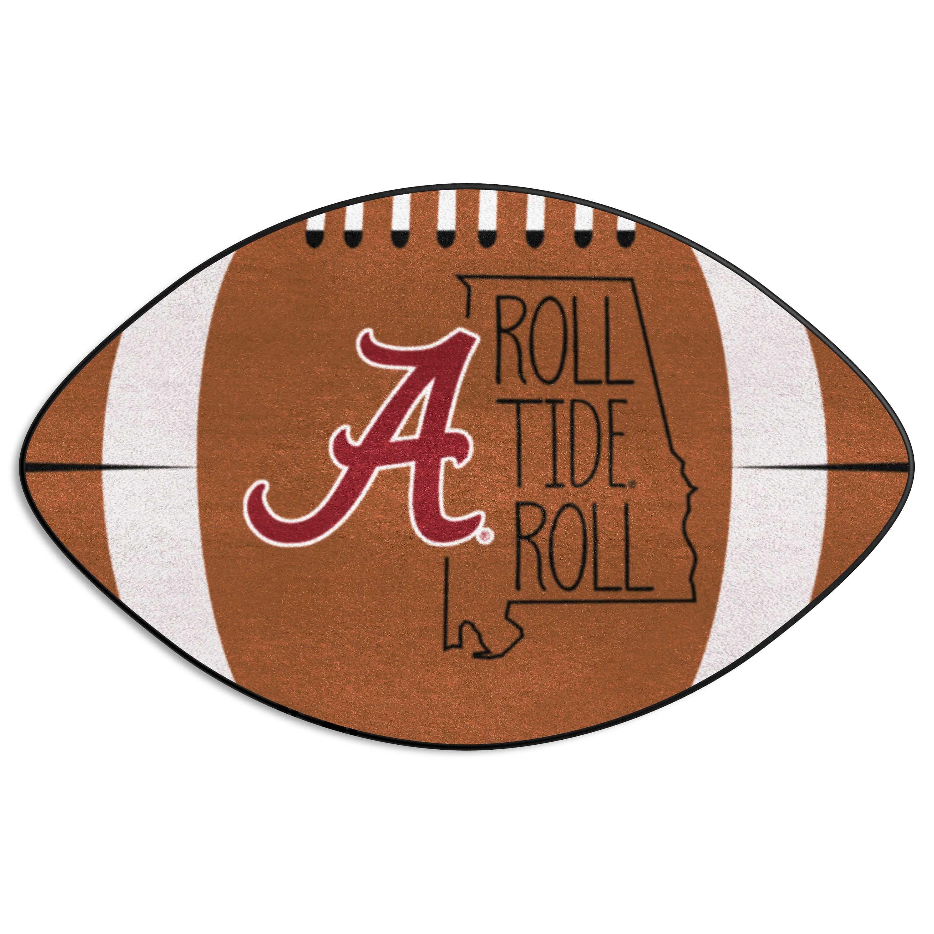 Alabama Crimson Tide Southern Style Football Rug - 20.5in. x 32.5in. - Alabama