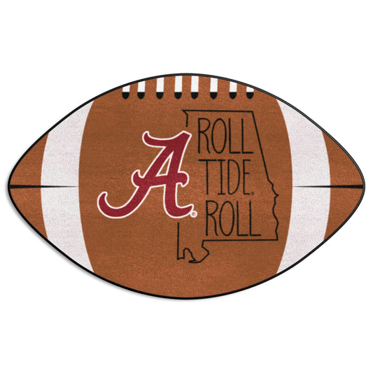 Alabama Crimson Tide Southern Style Football Rug - 20.5in. x 32.5in. - Alabama