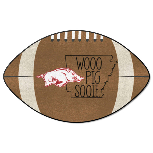 Arkansas Razorbacks Southern Style Football Rug - 20.5in. x 32.5in. - Arkansas