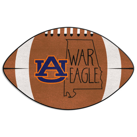 Auburn Tigers Southern Style Football Rug - 20.5in. x 32.5in. - Auburn