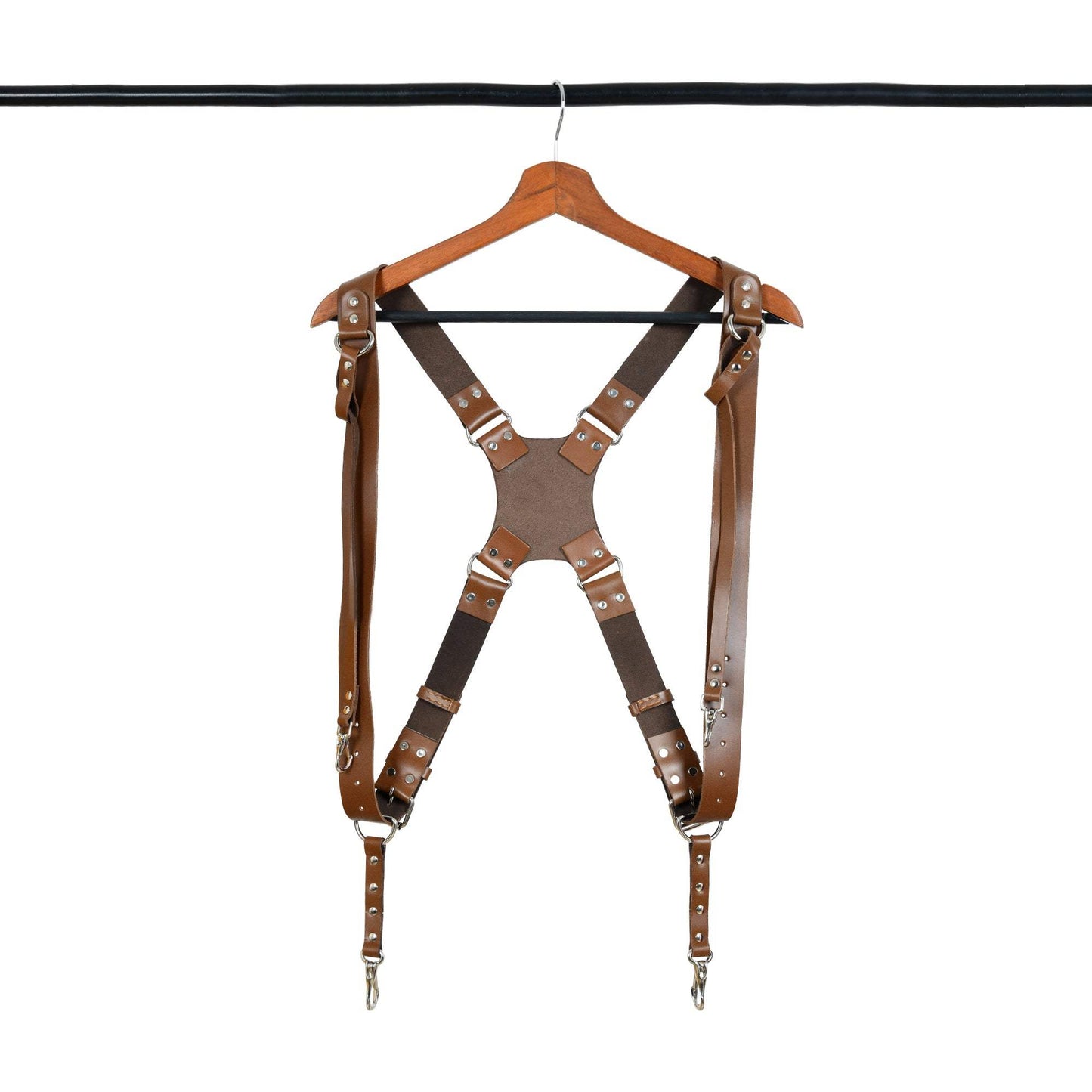Double Camera Strap Harness- Brown - Classy Leather Bags - Flyclothing LLC