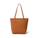 Era Vegan Leather Tote - Tan Brown - Classy Leather Bags - Flyclothing LLC
