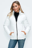 How Dare U Pocketed Zip Up Puffer Jacket with Removable Hood - Trendsi - Flyclothing LLC
