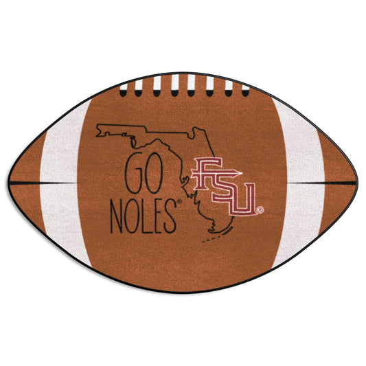 Florida State Seminoles Southern Style Football Rug - 20.5in. x 32.5in. - Florida State