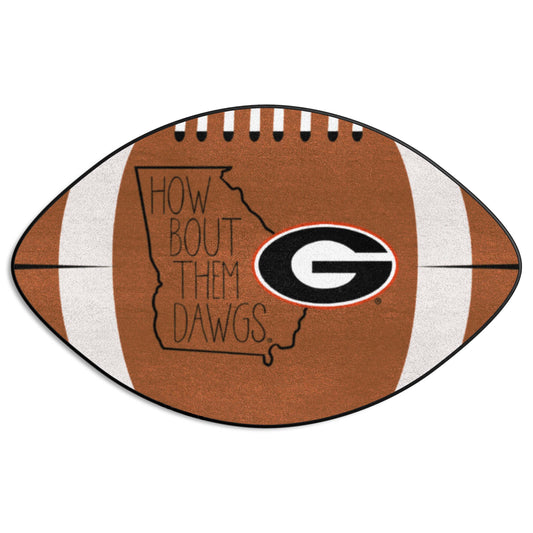 Georgia Bulldogs Southern Style Football Rug - 20.5in. x 32.5in. - Georgia
