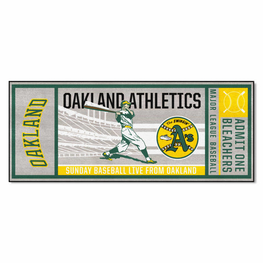 Oakland Athletics Ticket Runner Rug - 30in. x 72in.1981 - Oakland Athletics