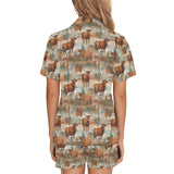 Baha Ranch Cattle Country Women's Western Pajama Set